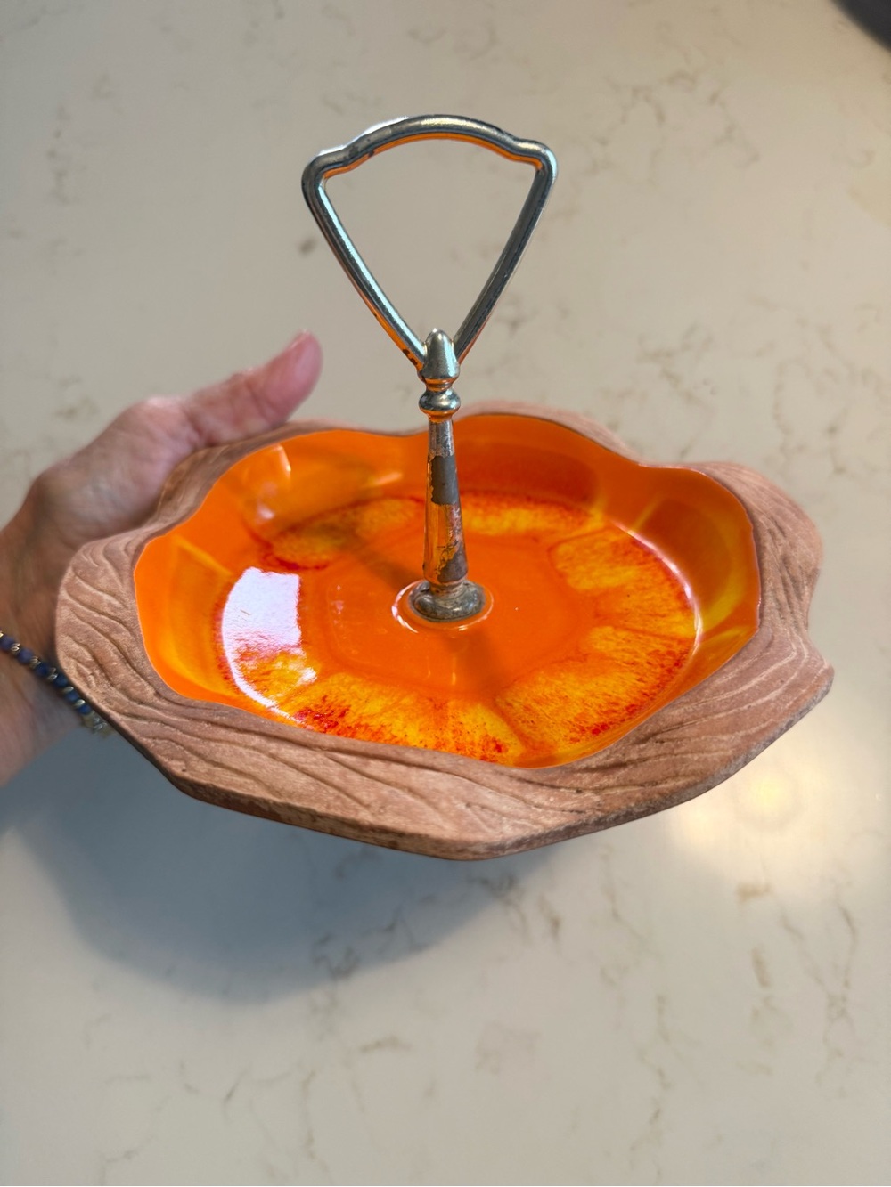 MCM Sequoia Ware ceramic nut or candy dish from California Pottery